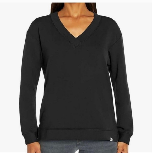Women's Navy V-Neck Sweatshirt from Orvis - Picture 1 of 7